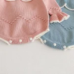 【66-100cm】 フリル襟 ニット ロンパース - 画像 (14)
