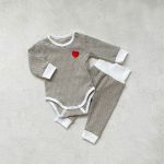 【66-90cm】ハート柄 ボーダー セットアップ - 画像 (10)