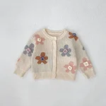 【66-100cm】 フラワー カーディガン - 画像 (6)