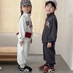 【80-130cm】 英字 ハーフジッパー セットアップ - 画像 (12)