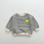 【80-130cm】 笑顔 ボーダー トレーナー - 画像 (6)