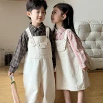【80-150cm】 ポケット付き サロペット or ワンピース