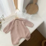 【66-100cm】 英字プリント リネン オールーインワン - 画像 (5)
