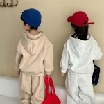 【80-150cm】 英字プリント ボア付き セットアップ - 画像 (5)