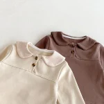 【73-110cm】 丸襟 シンプル セットアップ - 画像 (8)