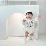 【66-90cm】熊柄 ロンパース - 画像 (9)