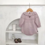 【66-90cm】 フリル襟 ロンパース - 画像 (4)