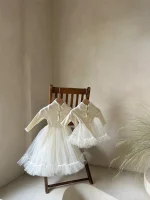 【66-90cm】 リボン チュール ワンピース - 画像 (9)