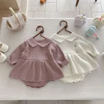 【66-100cm】 ワンピース  ゲーブル ロンパース - 画像 (3)
