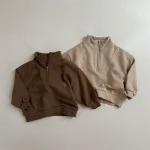 【70-120cm】 ハーフジッパー パーカー - 画像 (2)