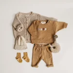 【59-120cm】HAPPYロゴワッフル セットアップ - 画像 (5)