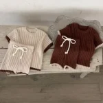 【66-90cm】 ニット リブ セットアップ - 画像 (10)