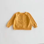 【80-130cm】 クールネック シンプル カーディガン - 画像 (12)
