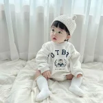 【66-90cm】熊柄 ロンパース - 画像 (5)