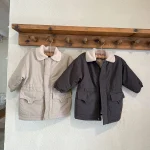 【80-150cm】 ボア襟 ロングコート - 画像 (7)