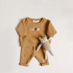 【59-120cm】HAPPYロゴワッフル セットアップ - 画像 (3)