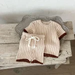 【66-90cm】 ニット リブ セットアップ - 画像 (9)