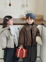 【80-140cm】 スカーフ付き アウター - 画像 (3)
