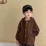 【80-150cm】 フード付き ポケット付き アウター - 画像 (11)