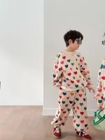 【90-150cm】ハート姉妹兄弟コーデ セットアップ - 画像 (5)