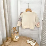 【66-100cm】 フラワー カーディガン - 画像 (3)