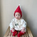 【66-90cm】 クリスマス ロンパースOR帽子