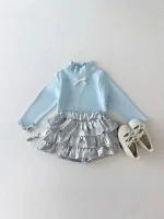 【73-120cm】リボン フリル インナー シャツ - 画像 (6)