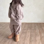 【73-120cm】 英字プリントカジュアル セットアップ - 画像 (14)
