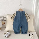【66-90cm】デニム オールインワン OR ボーダー トップス - 画像 (6)
