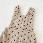 【66-100cm】 ドット サロペット ロンパース or 花柄インナー シャツ - 画像 (22)