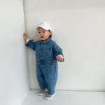 【66-100cm】 ポケット ポロ デニム オールインワン - 画像 (6)