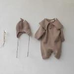 【66-90cm】 韓国風 ノーカラー ロンパース - 画像 (12)
