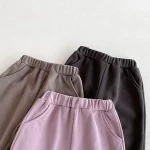 【73-110cm】 ポケット付き 英字＆熊柄 セットアップ - 画像 (15)