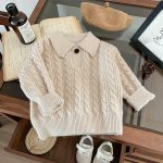 【73-110cm】 ケーブル編み ニット ポロシャツ - 画像 (7)