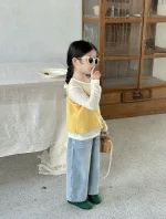 【90-140cm】 イエローキャミORデニム パンツ ORベージュ トップス - 画像 (9)