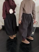 【80-140cm】 裏ボア カジュアル パンツ - 画像 (5)