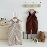 【80-130cm】 フロントポケットコーデュロイ サロペット OR セーター - 画像 (3)