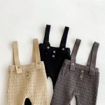 【66-90cm】 ボーダー ニットトップス＆サロペット 2点セット - 画像 (16)