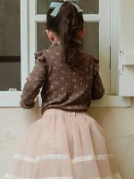 【90-150cm】フリル花柄 インナー シャツ - 画像 (6)