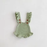 【66-100cm】 フリル ニット サロペット - 画像 (16)