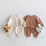 【80-130cm】 シンプルデザイン ニットトップス or ボトムス - 画像 (2)