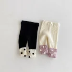 【66-100cm】 ボンボン付き カラー切り替え レギンス - 画像 (11)
