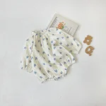 【66-90cm】 ハート柄 ロンパース - 画像 (2)