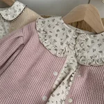 【66-90cm】 パフスリーブ リブ カーディガン - 画像 (8)