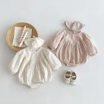 【66-90cm】 花柄 刺しゅう ロンパース - 画像 (10)