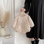 【66-90cm】 花柄 刺しゅう ロンパース - 画像 (9)