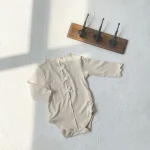 【66-90cm】 リボン フリル襟 ロンパース - 画像 (9)