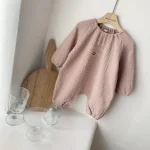 【66-100cm】 英字プリント リネン オールーインワン - 画像 (7)