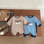 【66-100cm】 カートゥーン 熊デザイン オールインワン