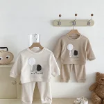【73-110cm】 象柄 ワッフル セットアップ - 画像 (14)